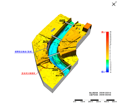 鳥瞰図（3.0km～4.0km）