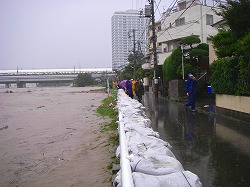 平成19年9月7日 台風9号での水防活動状況