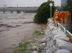 H19年9月7日　台風9号での水防活動状況