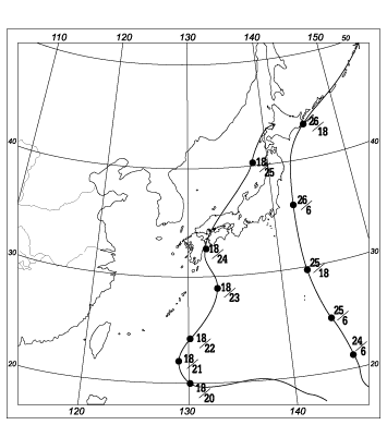 台風の進路