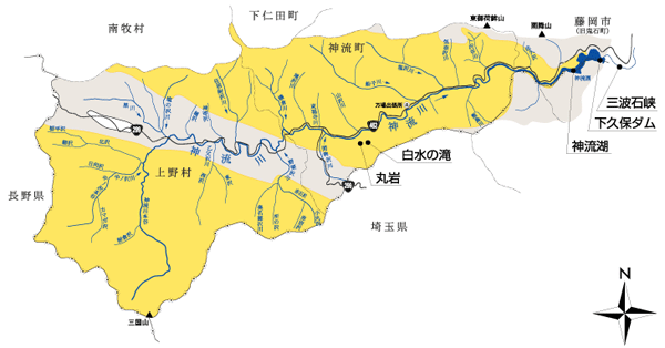 神流川流域の地質