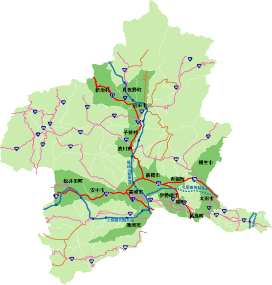 群馬県の市町村旗一覧