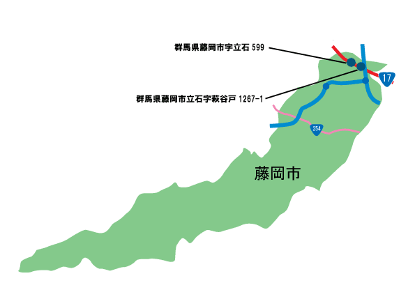 藤岡市の地図