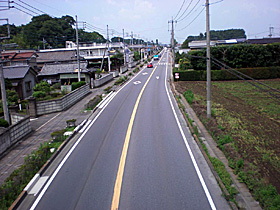 古河方面より小山方面を望む