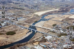 新川島橋、川島橋付近