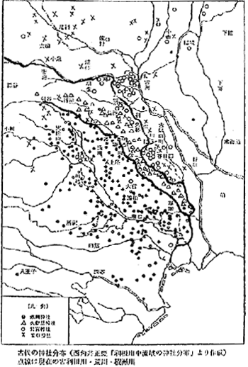 神社の分布図