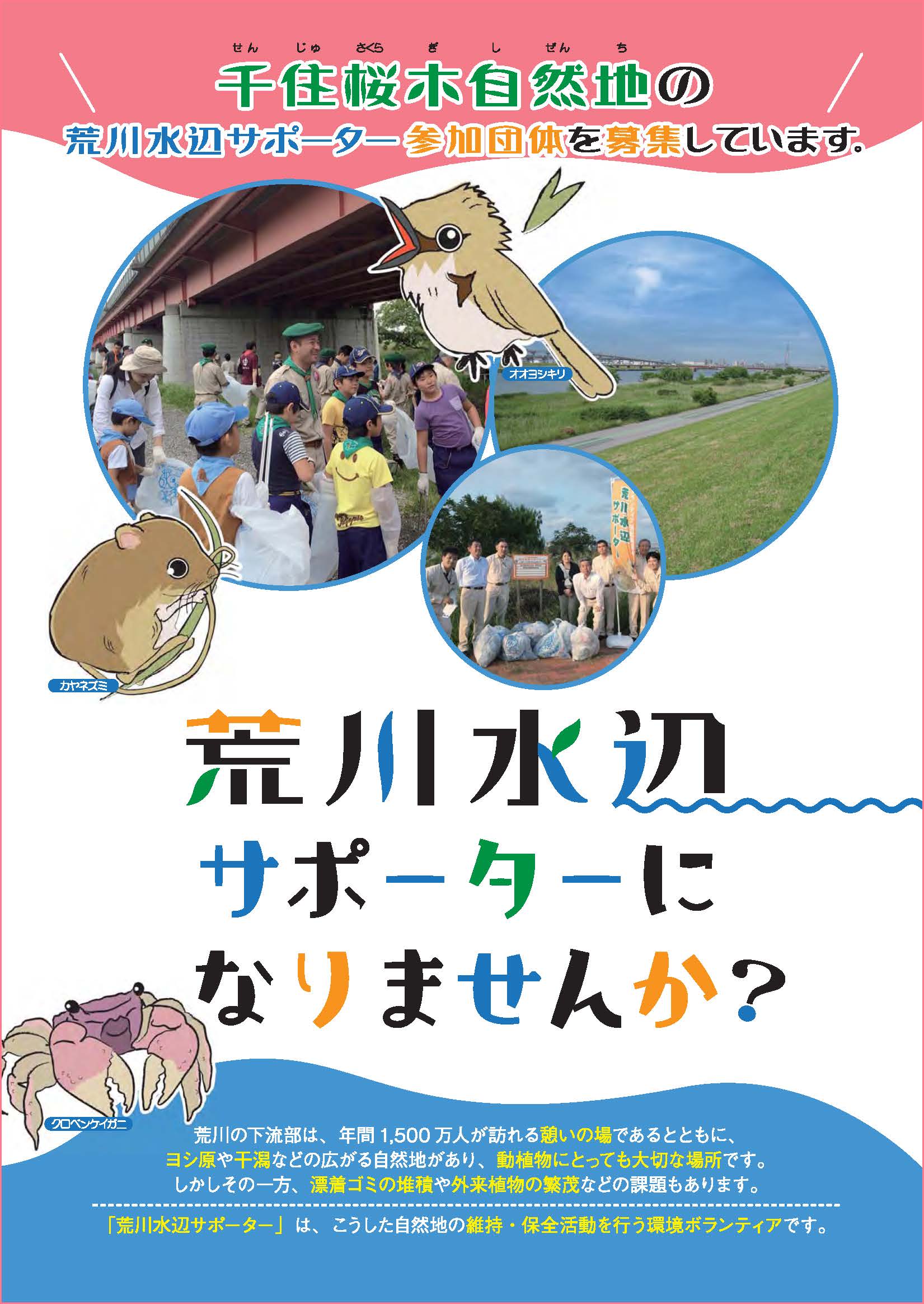 千住桜木自然地 活動団体募集