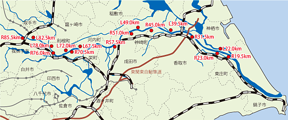 想定破堤点の図