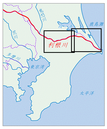 利根川航行参考図：利根川広域図