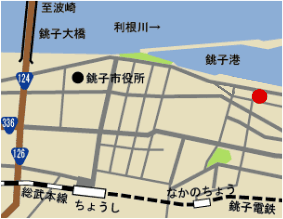 銚子出張所の地図