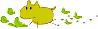 畑を荒らしているイラスト