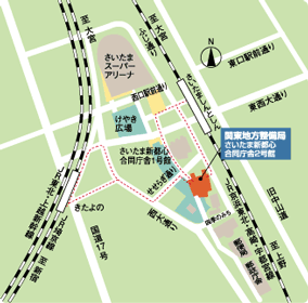 公共建築の日イベント「小学生絵画展２０１４」案内図