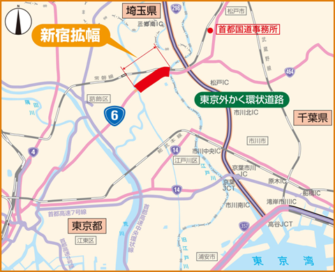 国道6号の千葉県区間近辺の地図