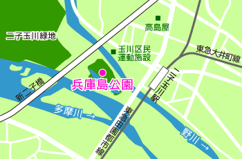 二子玉川兵庫島　地図