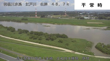 春日部市上金崎　庄和排水機場（平常時）