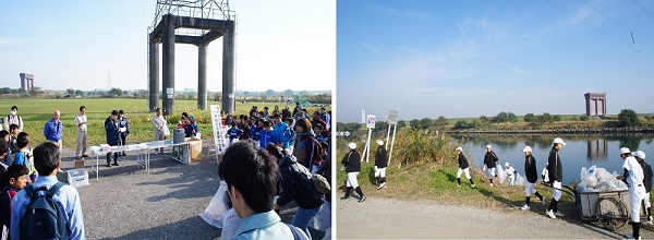 河川敷の利用者やボランティアの方々が集まってくれました。