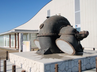 旧谷田川第１排水機場ポンプ展示