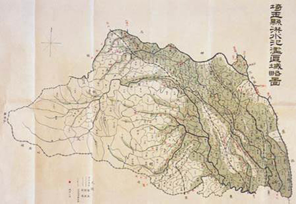 明治43年（1910年）氾濫の図