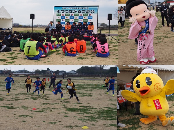 ラグビー日本代表選手などを招いたトークショーや子供たちのラグビーの試合も行われました。群馬県水上町の「おいでちゃん」、鴻巣市の「ひなちゃん」も登場しました。