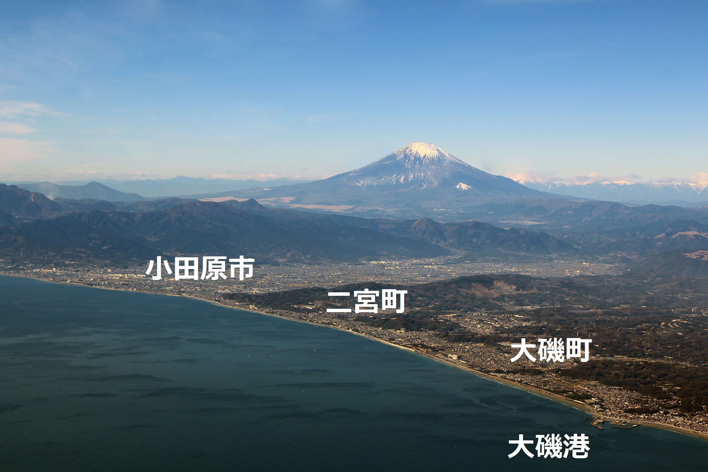 西湘海岸の全景