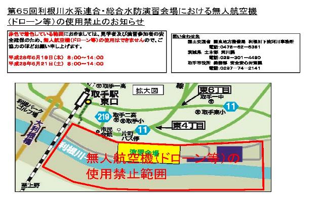 無人航空機等の使用禁止のお知らせ