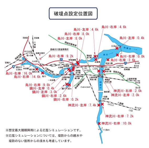 破堤点設定位置図