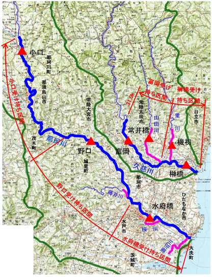 水防警報の発令区間