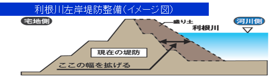 利根川左岸堤防整備イメージ図