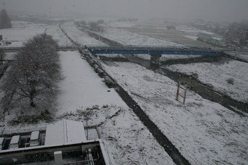 入間川出張所（川越市）から撮影した小畔川（下流側）の様子です。