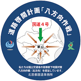 首都直下地震道路啓開計画「八方向作戦」のイメージ