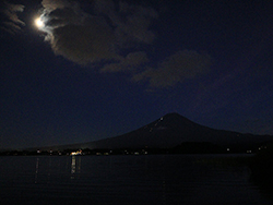 月と富士山