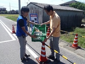 道の駅から集落への食料品等の配送