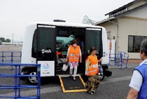 道の駅での乗降