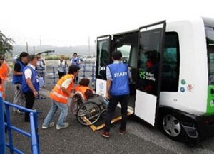 車いす利用者の乗降