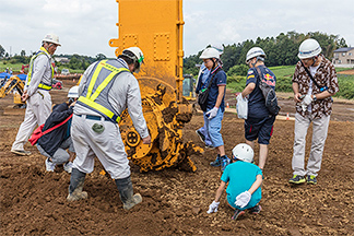 地盤改良機の見学