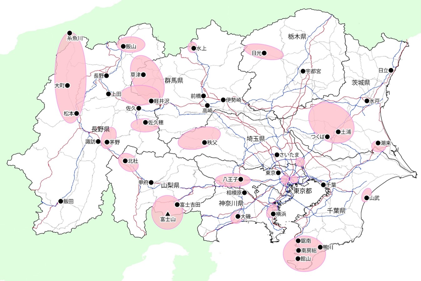 関東風景街道20ルートマップ