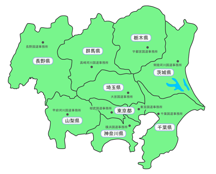 関東の地図