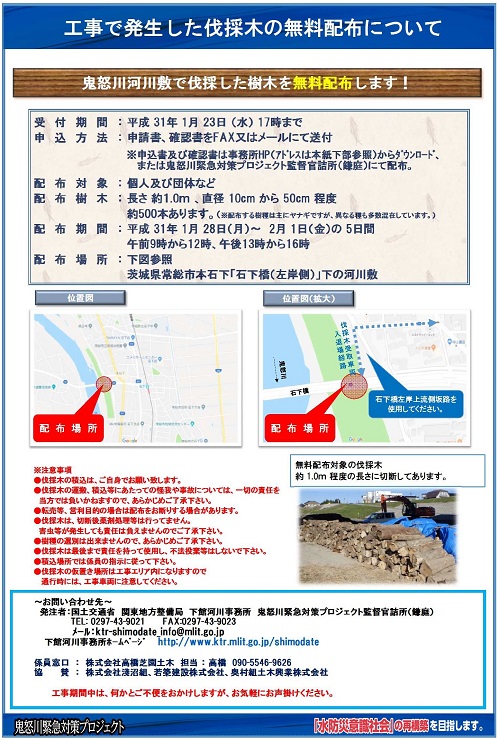 伐採木（詰め所）