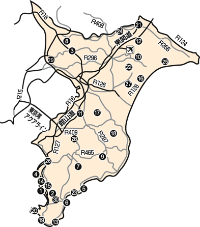 千葉県の地図