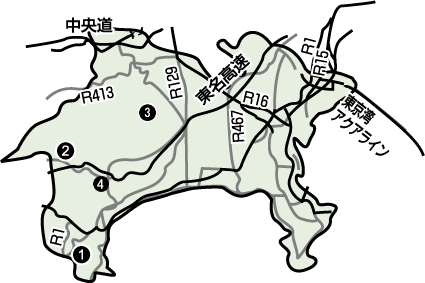 神奈川県の地図