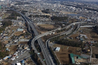 鶴ヶ島JCT（2017年1月3日）