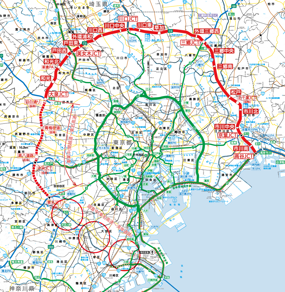 外環 東京外かく環状道路 道路 国土交通省 関東地方整備局