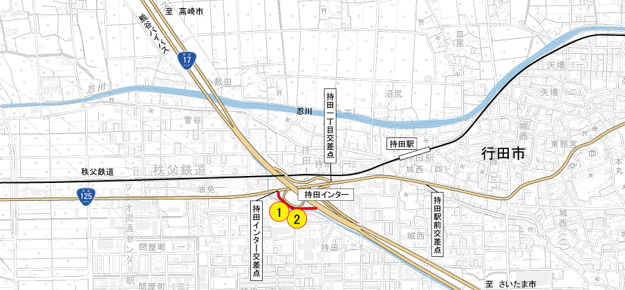 一般国道17号行田市持田地区