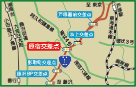 原宿交差点位置図