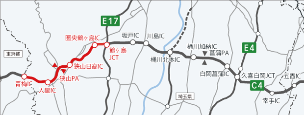 青梅IC～鶴ヶ島JCT区間