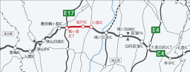 鶴ヶ島JCT～川島IC区間