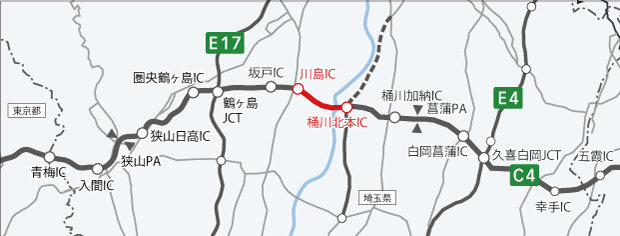 川島IC～桶川北本IC区間