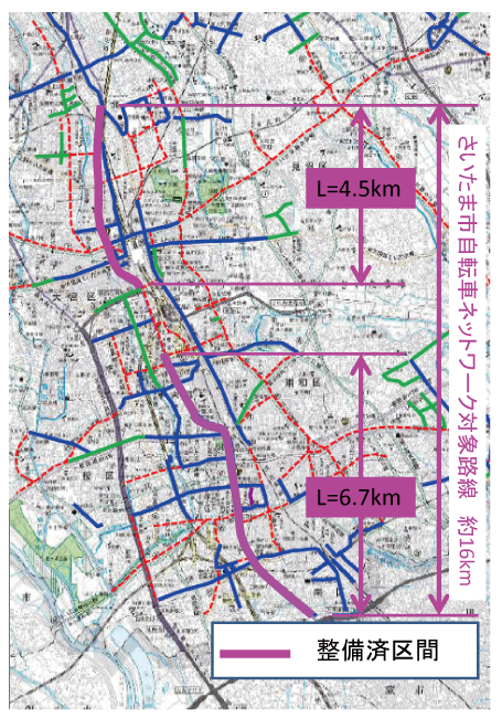 さいたま市自転車ネットワーク計画対象路線