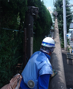 電線・電柱の撤去