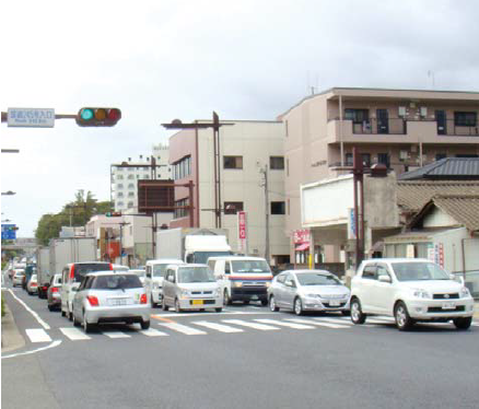 [4]日立市内の交通状況（国道245号入口交差点付近）